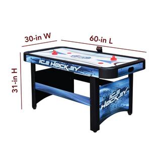 Hathaway Face-Off 5 ft. Air Hockey Game Table for Family Game Rooms with Electronic Scoring Free Pucks and Strikers BG1009H