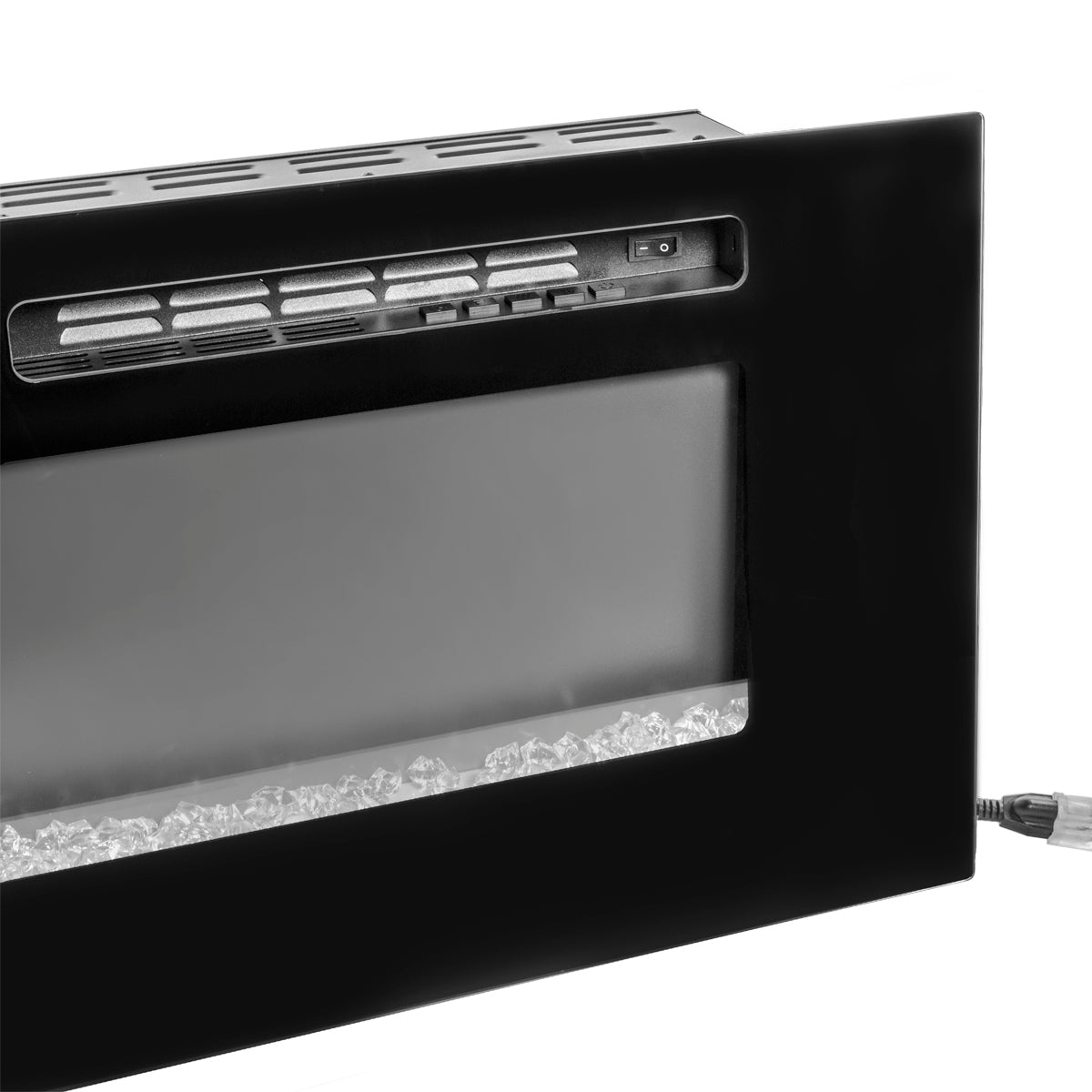 XtremepowerUS 60" 1500W In-Wall Recessed Electric Fireplace Heater with Remote Control