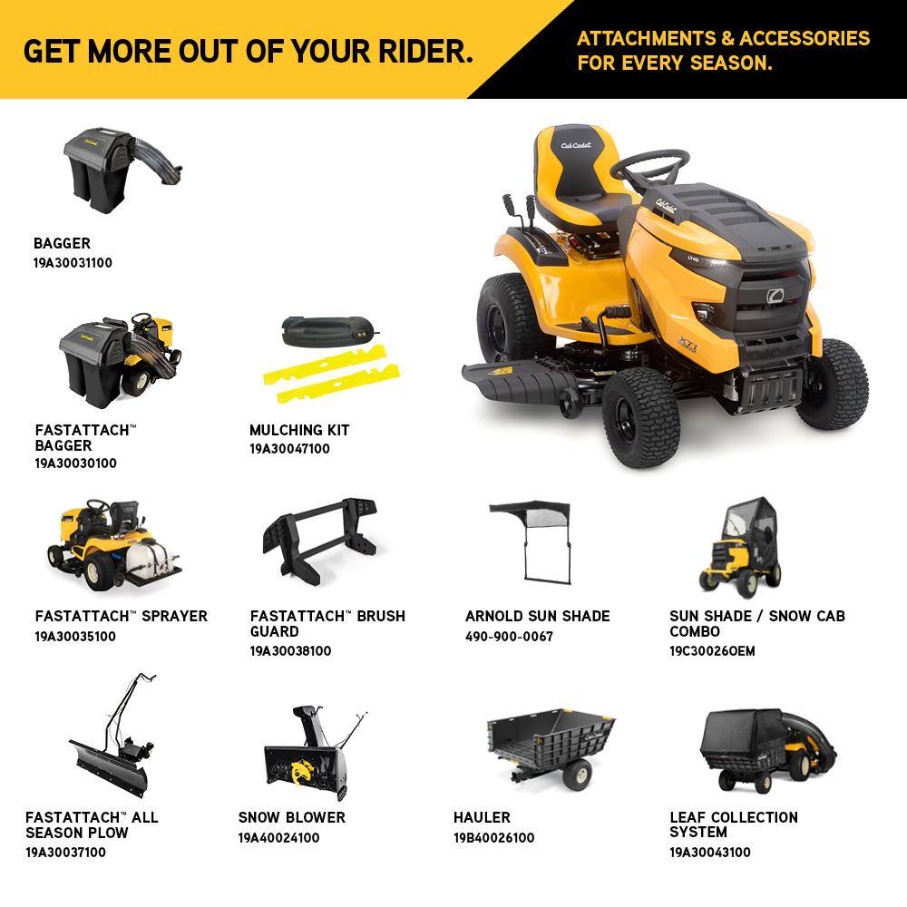 Cub Cadet XT1 Enduro LT 46 in. 23 HP V-Twin Kohler 7000 Series Engine Hydrostatic Drive Gas Riding Lawn Tractor LT46