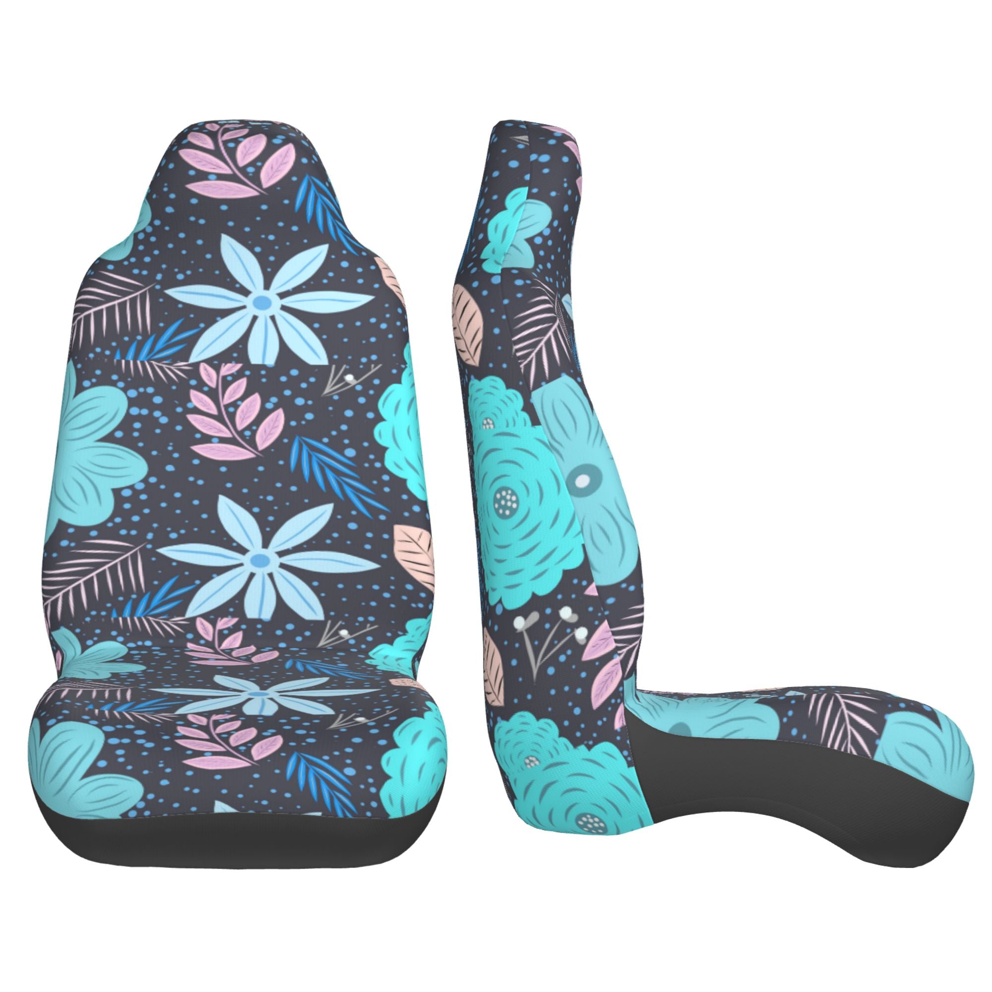 ZICANCN Car Seat Cover Flowers Texture Design Car Front Seat Covers Protectors ， Automotive Seat Covers for Cars Trucks Suv