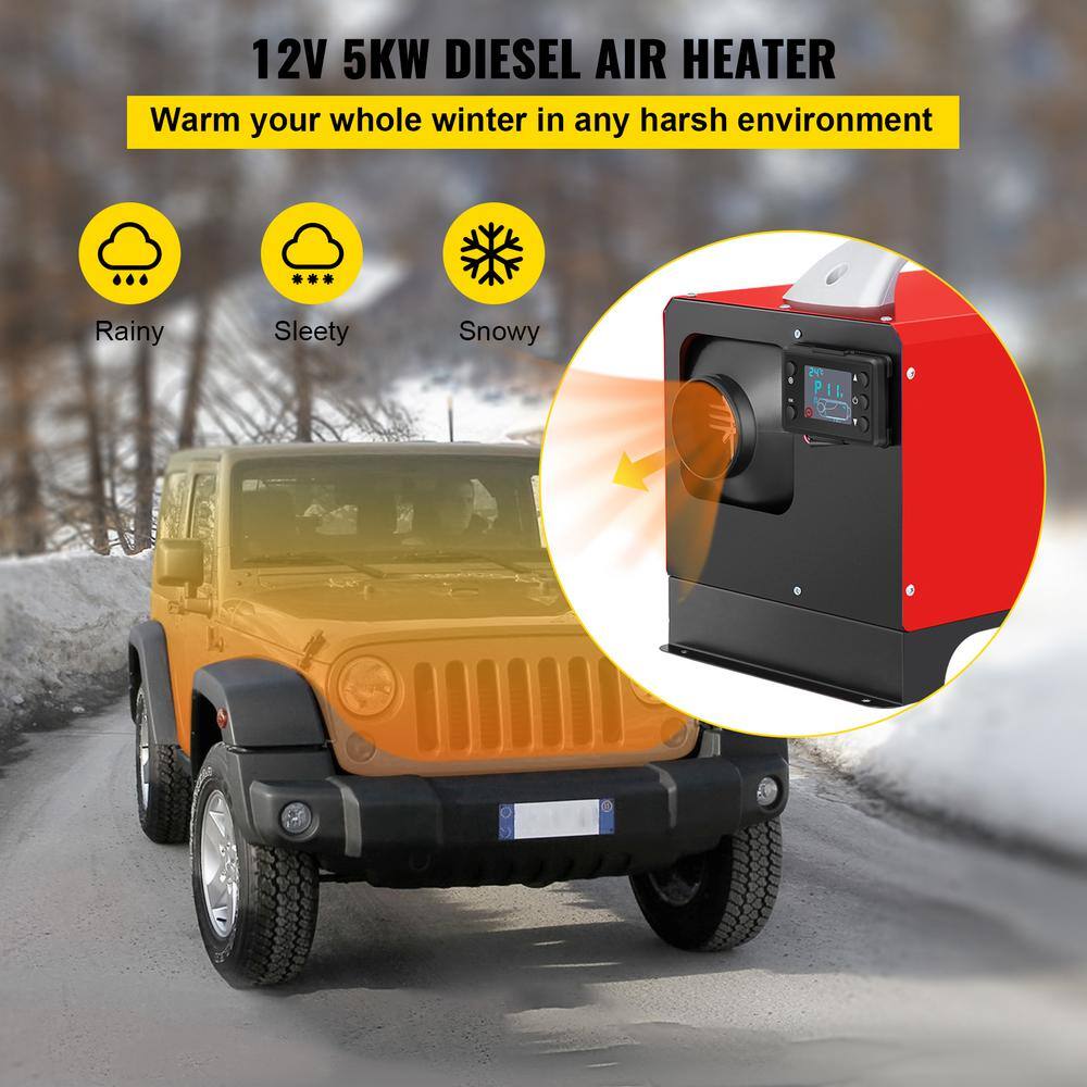 VEVOR Parking Heater with Black LCD 17060 BTU Diesel Air Heater with Remote Control Diesel Heater for Car ZCJRQXK5KWDFKYJKGV0