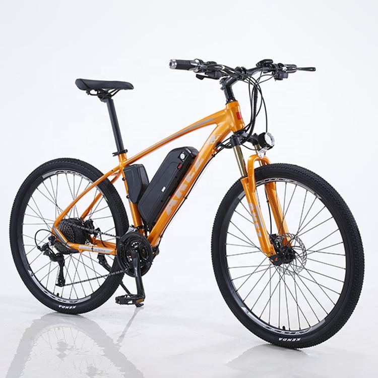 Cheap price brand new sealed bottom adult e bicycle grey color aluminum alloy frame rear drive electric bike with alloy pedals