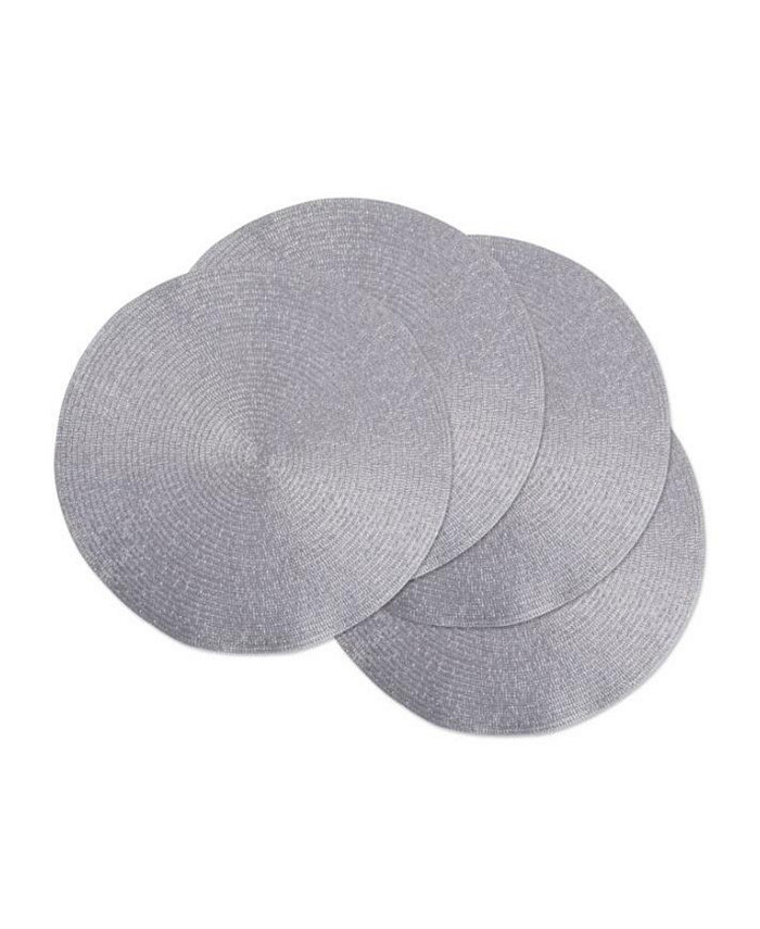 Design Imports Metallic Round Woven Placemat Set of 4