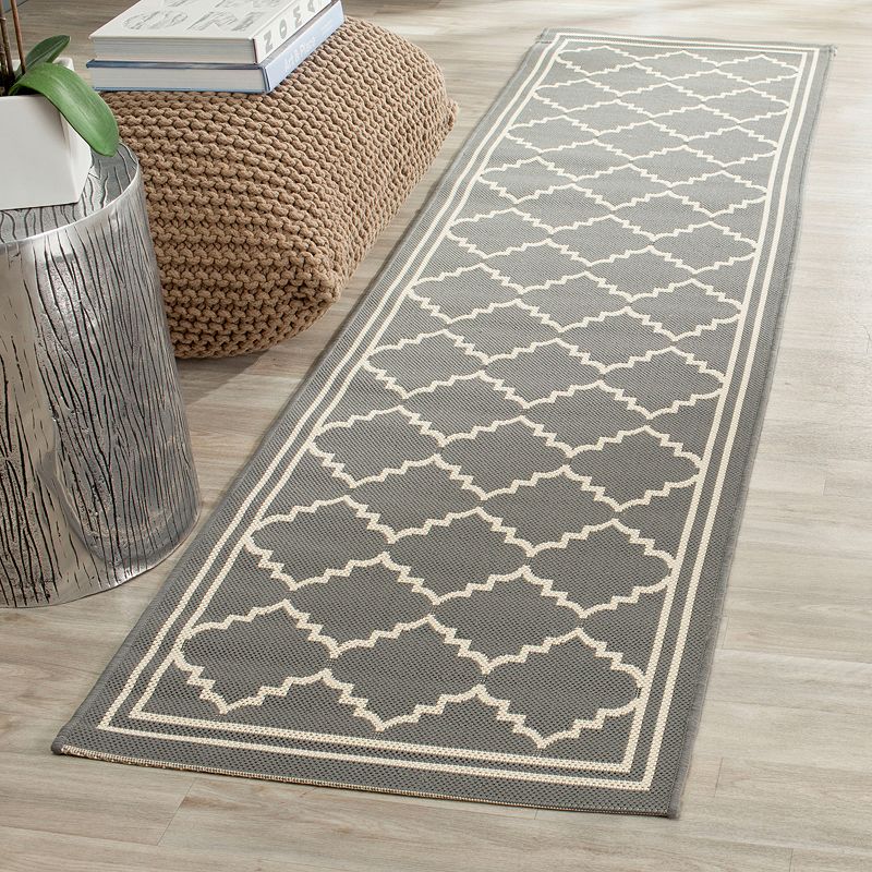 Safavieh Courtyard Jagged Edge Framed Trellis Indoor Outdoor Rug