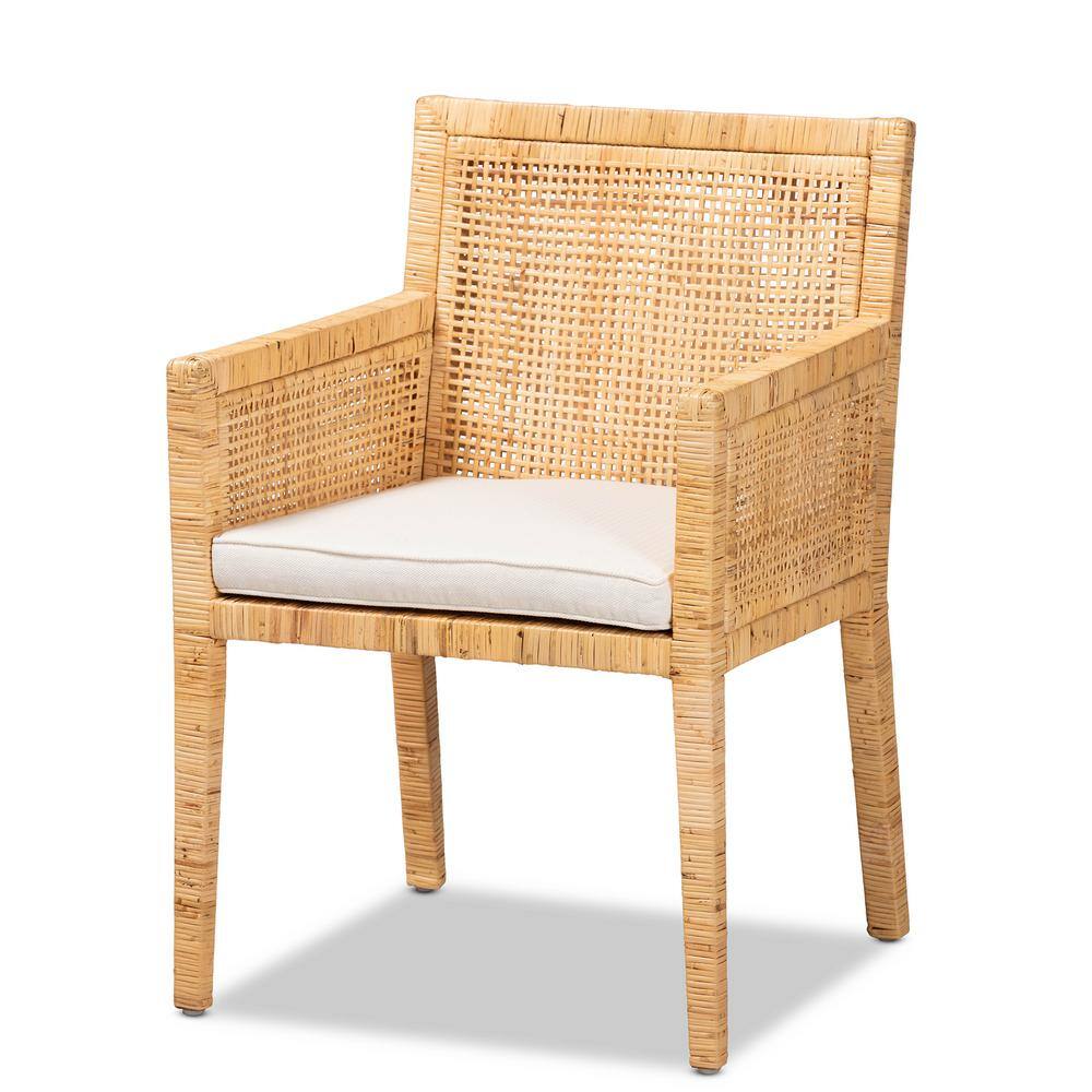 bali  pari Karis Natural and White Dining Chair 185-11869-HD