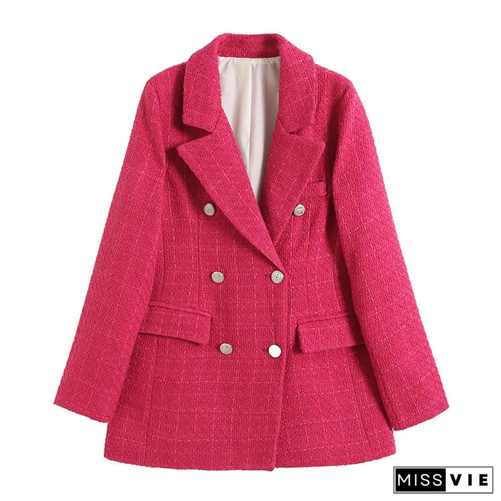 Old Money Aesthetics Tweed Blazer