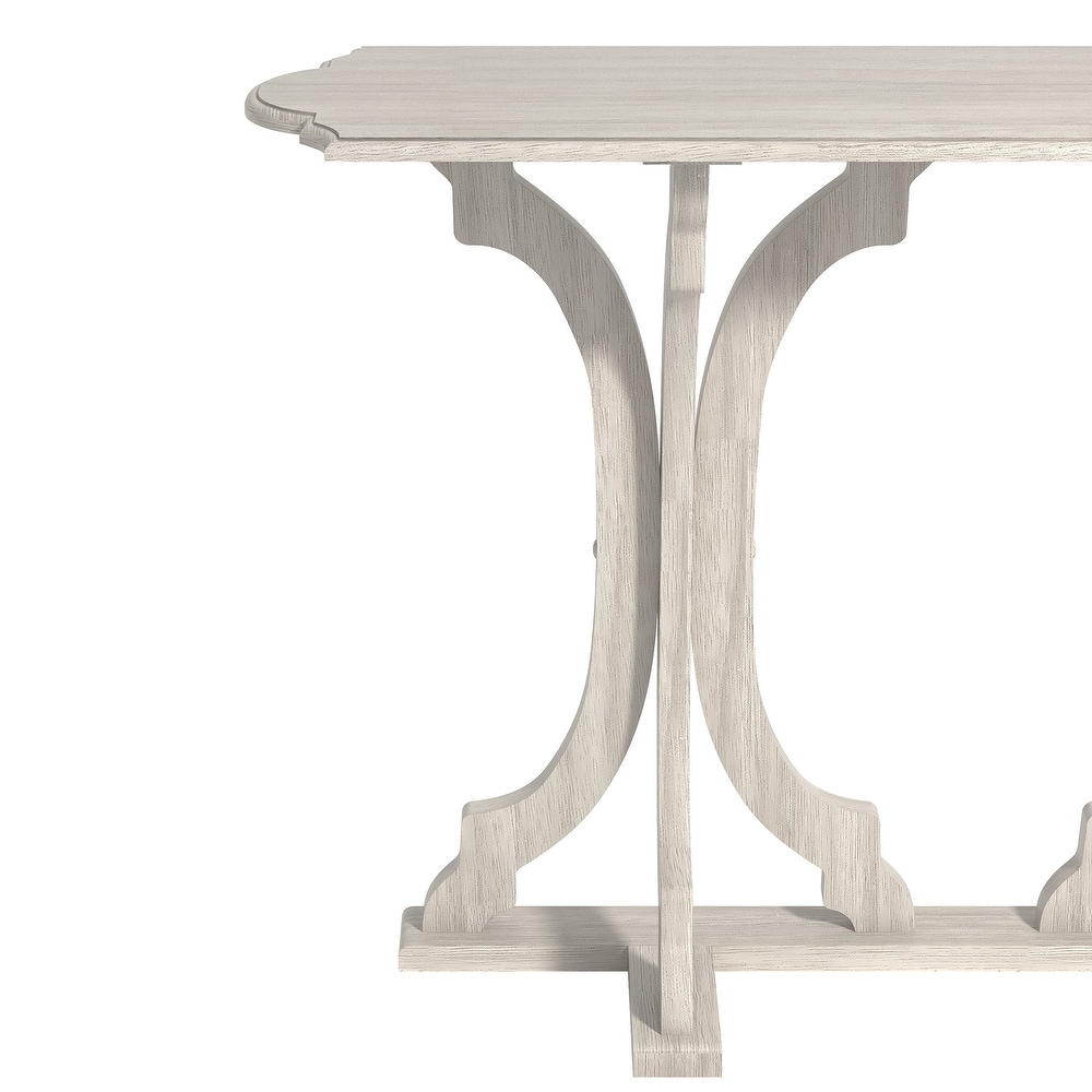 GALANO Doynton 45.9 in. Oval Solid Wood Console Table