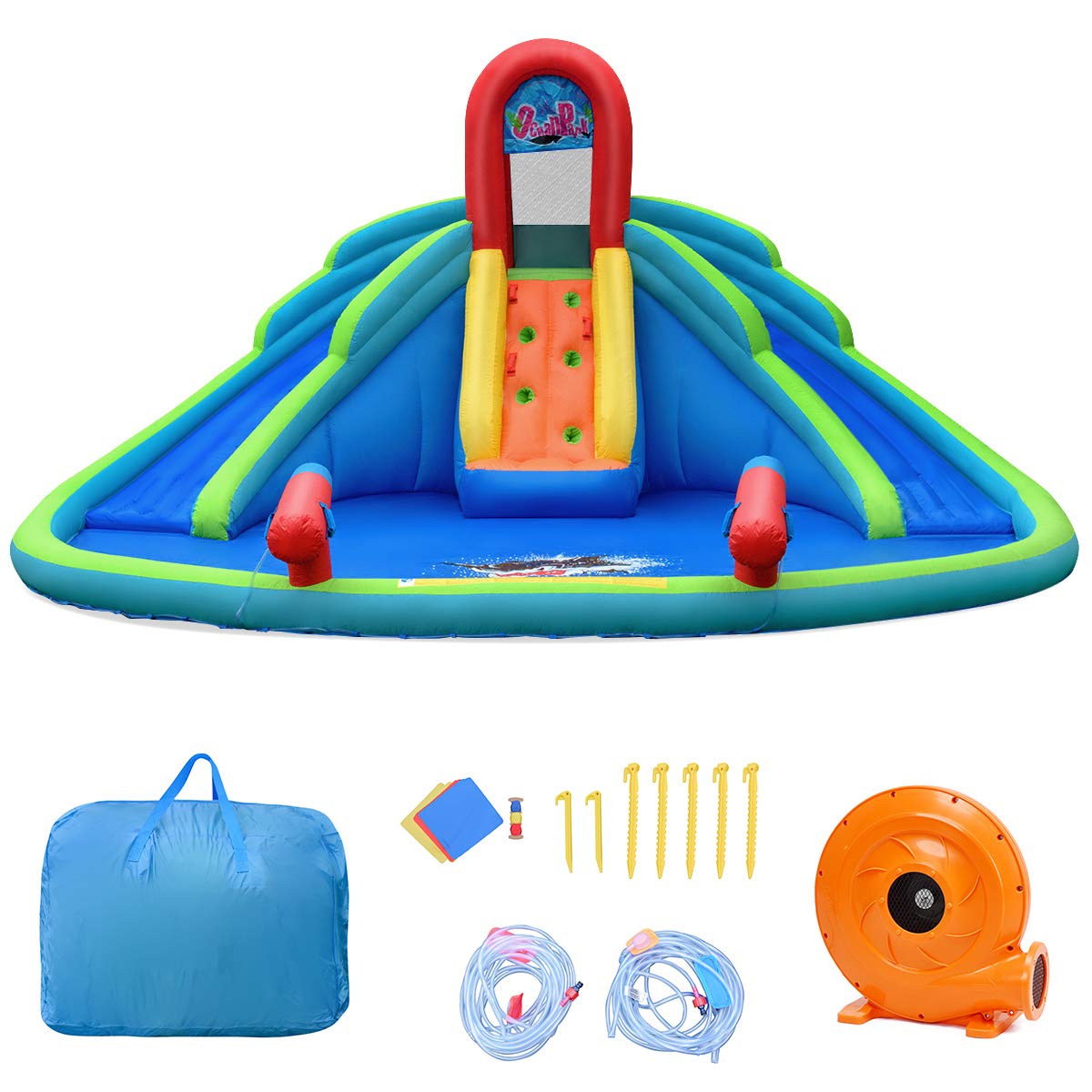 BOUNTECH 18 x 17 x 9.5 FT Mighty Bounce House w/ Large Splash Pool