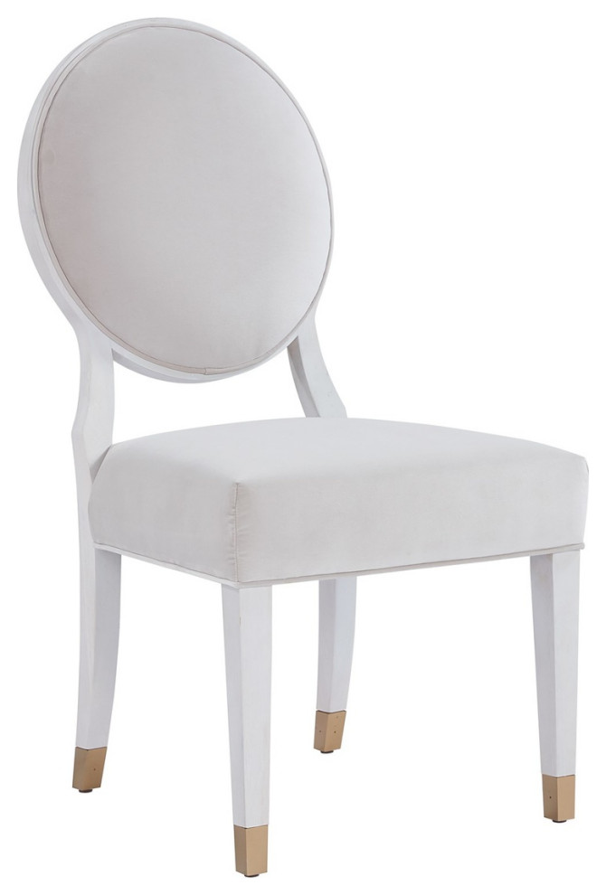 Miranda Kerr Oval Back Dining Wood Side Chair  Set of 2  White   Transitional   Dining Chairs   by Universal Furniture Company  Houzz