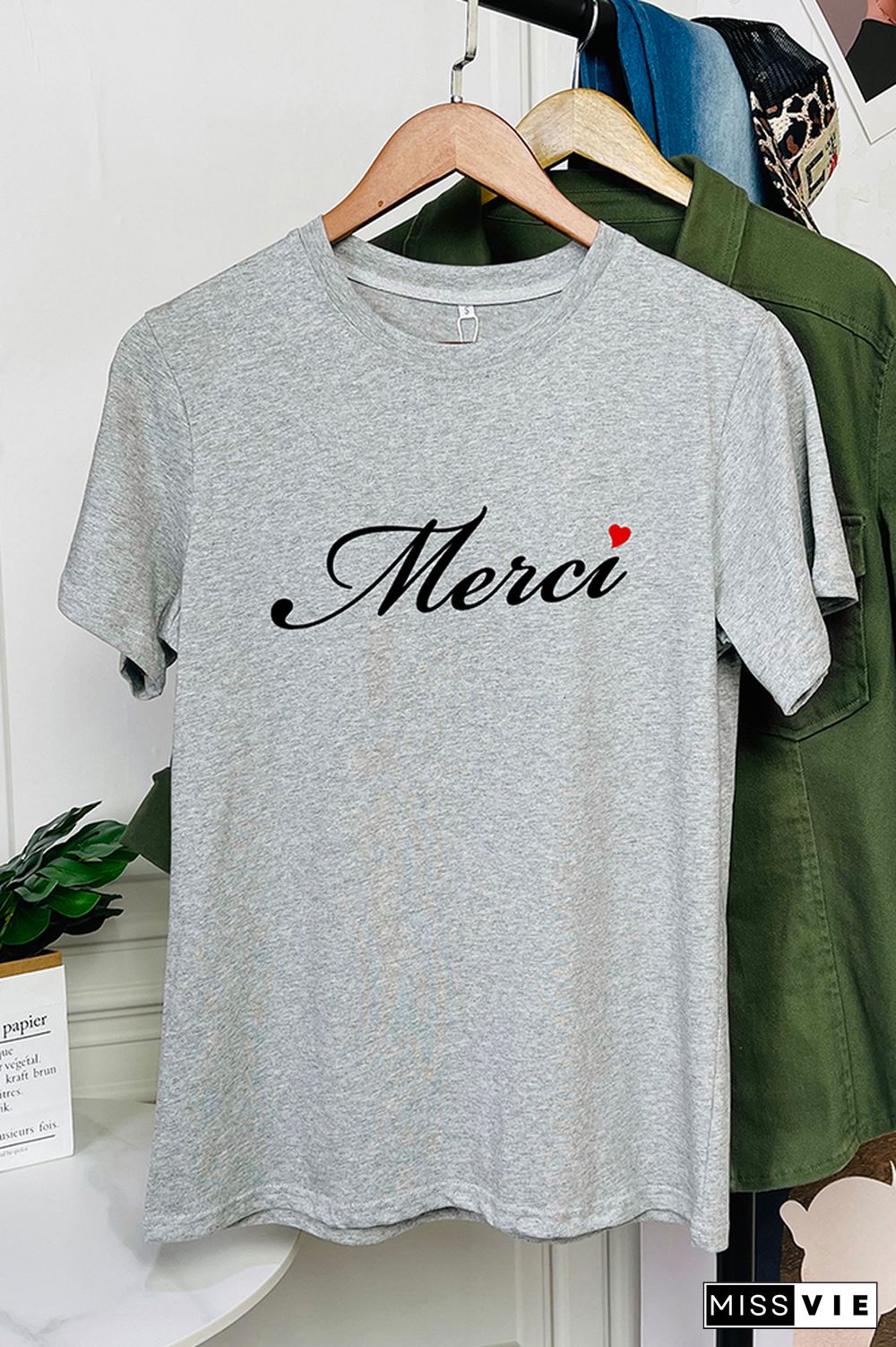 Merci Graphic Tee Wholesale