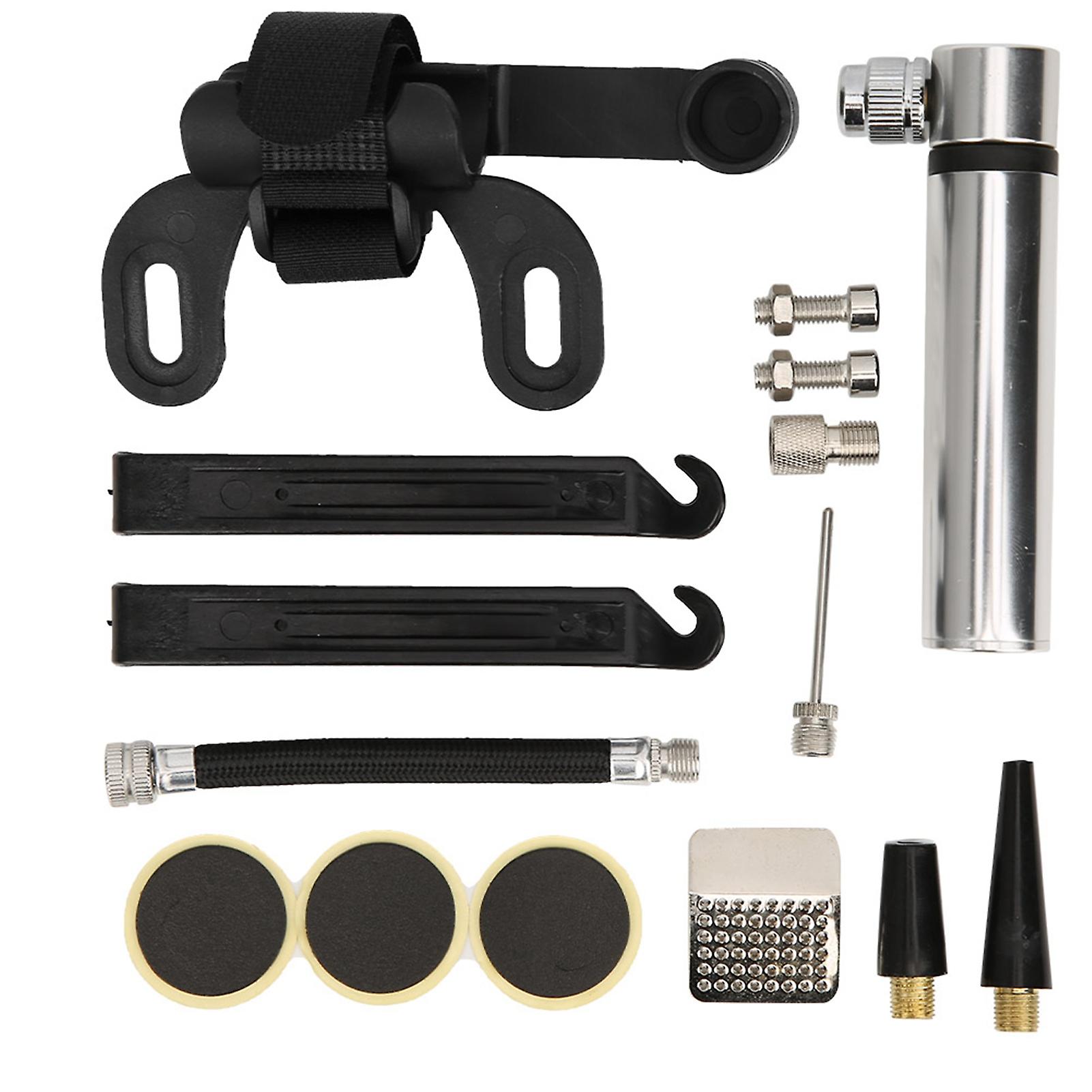 Bike Tire Repair Kit Mini Bike Pump Repair Kit Accessory For Road Mountain Bikessilver