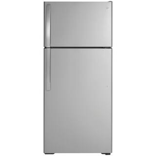 GE 16.6 cu. ft. Top Freezer Refrigerator in Stainless Steel ENERGY STAR GTE17GSNRSS