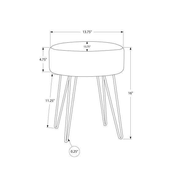 Ottoman， Pouf， Footrest， Foot Stool， 14