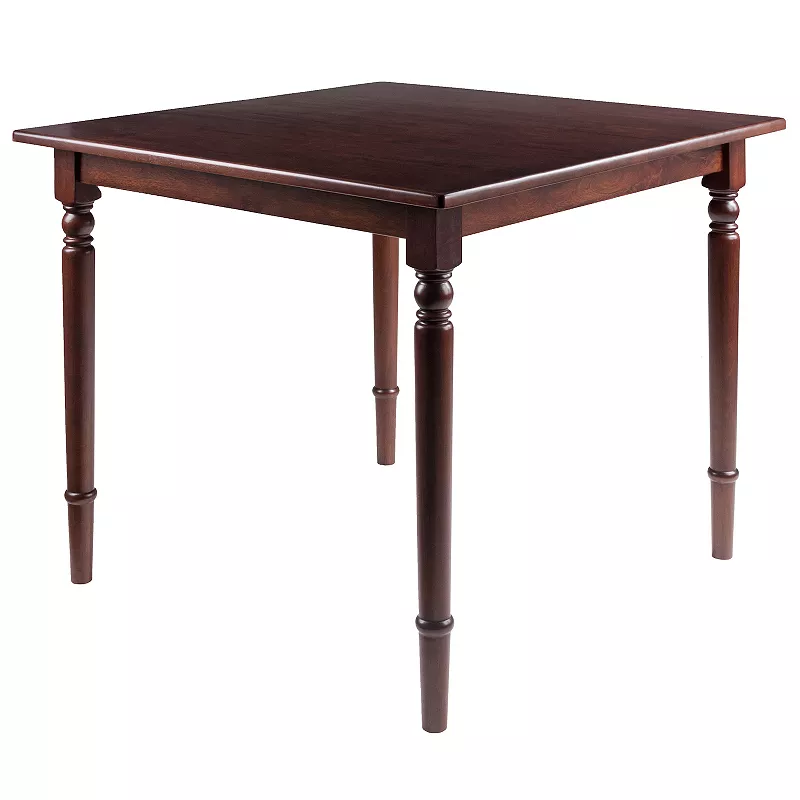 35.75 Walnut Elegant Mornay Square Shaped Top Dining Table