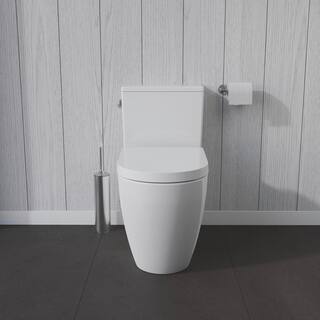 Duravit ME by Starck 1-piece 1.28 GPF Single Flush Elongated Toilet in. White (Seat Not Included ) 2185010002