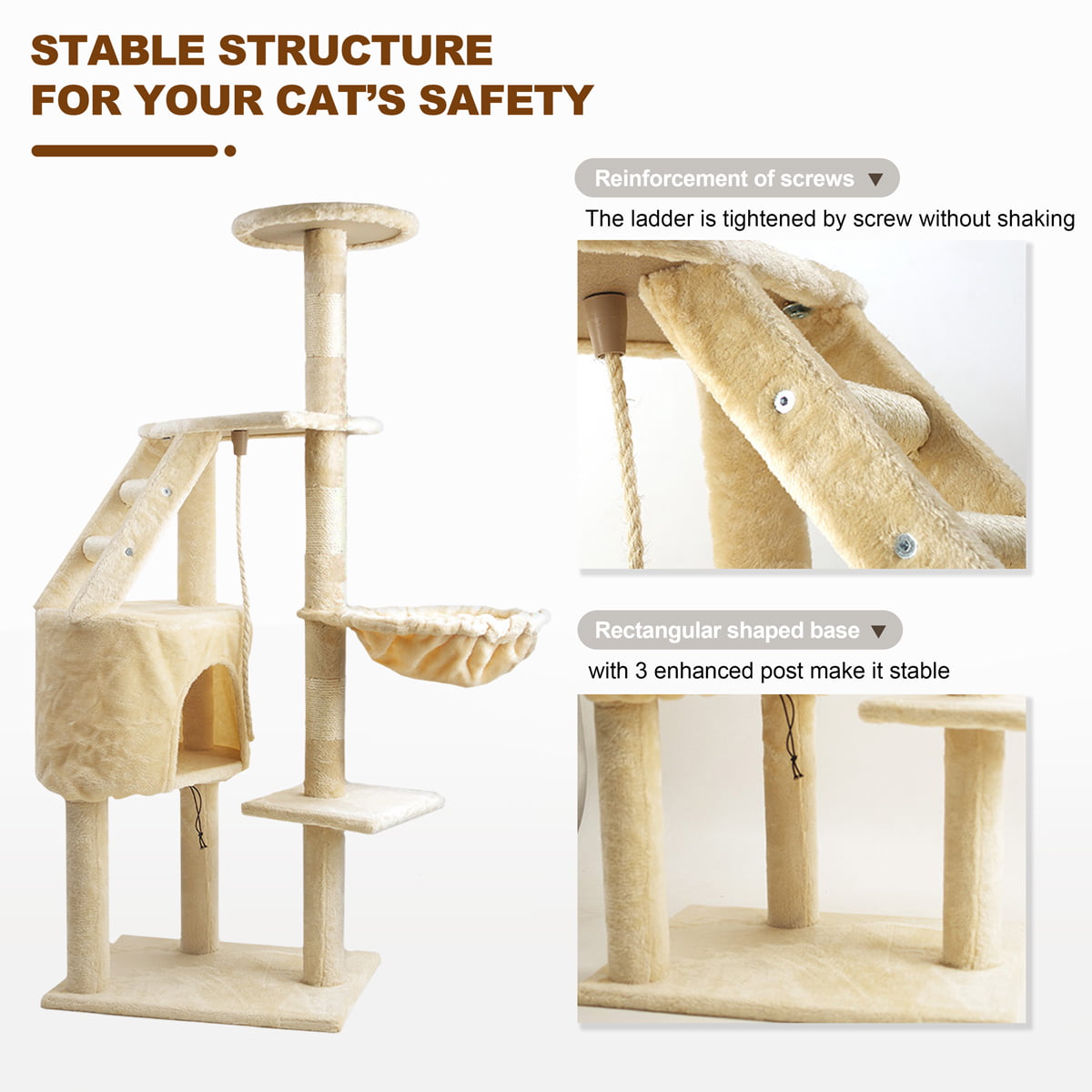 Vesteel Multi-Level Cat Tree Condo， 49