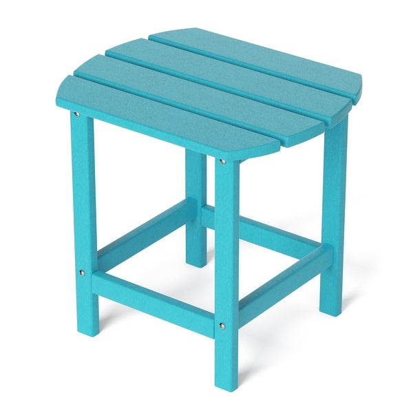 18.11 in. H Outdoor HDPE Plastic Side Table with Weather Resistant