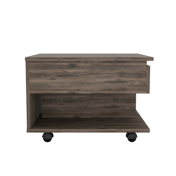 TUHOME Luanda Modern Lift-Top Rolling Coffee Table