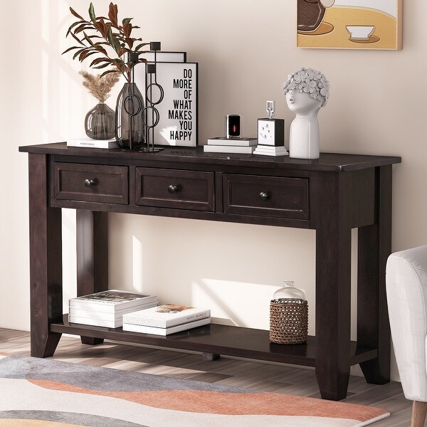 Accent Storage Cabinet Sideboard Wooden Cabinet with Metal Handles for Hallway， Entryway， Living Room， Bedroom