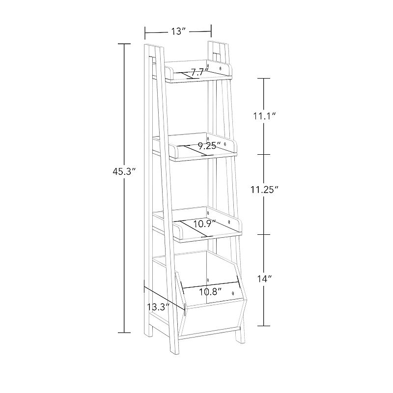 RiverRidge Home Amery 4-Tier Ladder Shelf and Organizer