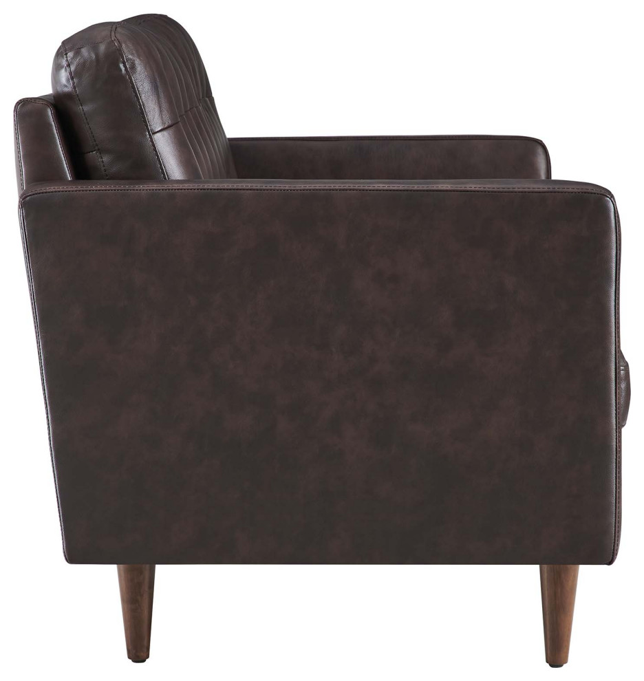 Exalt Tufted Vegan Leather Sofa   Midcentury   Sofas   by Modway  Houzz