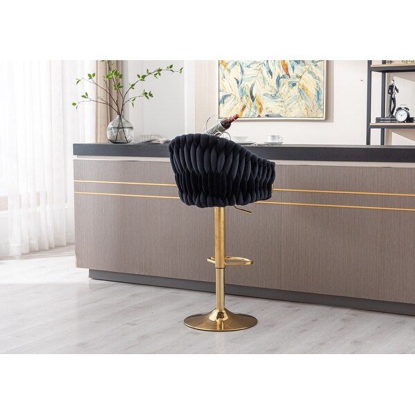 Retro Bar Stool with Footrest for Bar， Livingroom