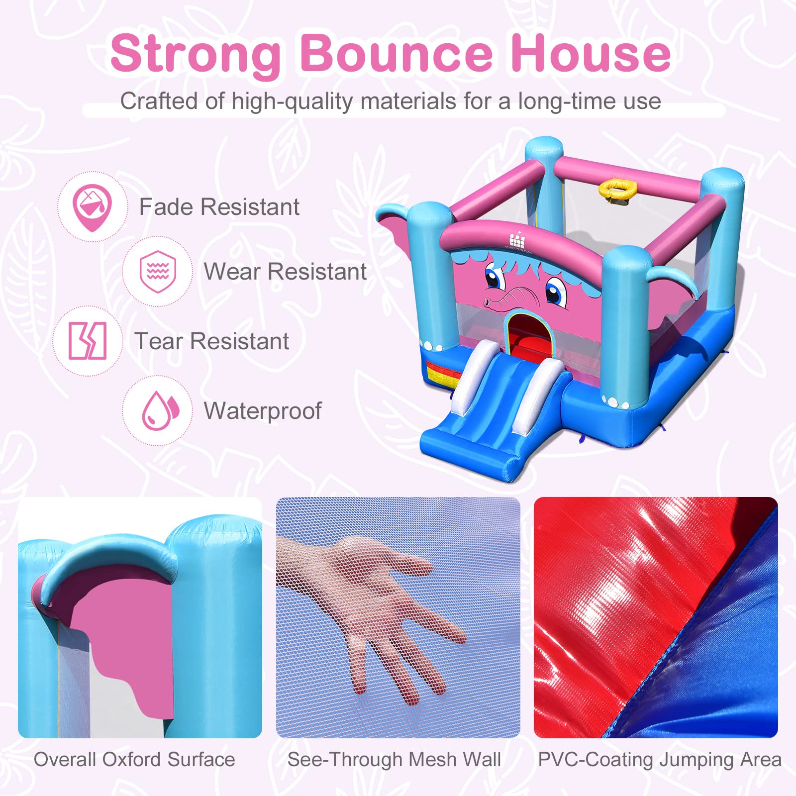 Inflatable Bounce House, 3-in-1 Bouncy House for Kids