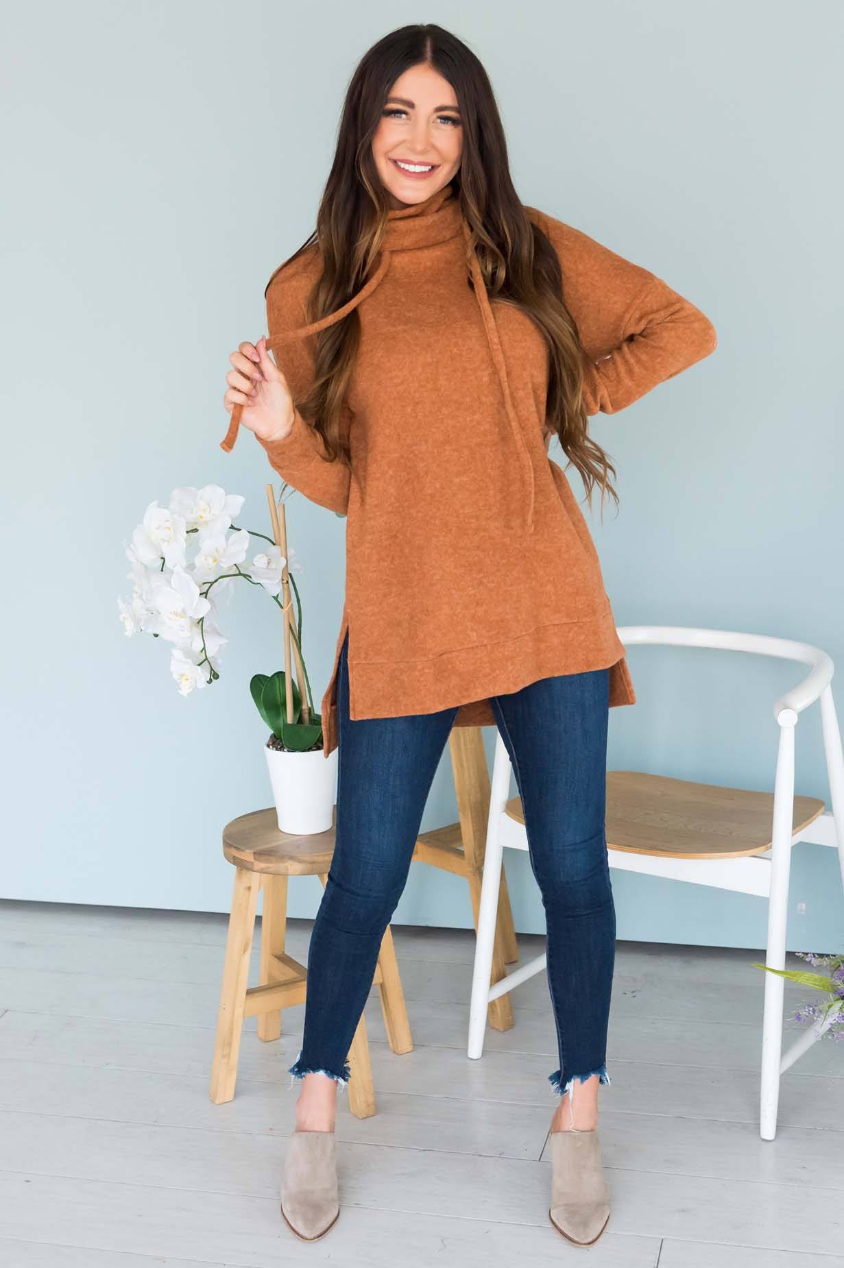 Comfy Cozy Modest Turtleneck Sweater