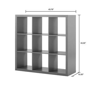 44 in. H x 44 in. W x 14 in. D Gray 9- Cube Organizer TG8890G