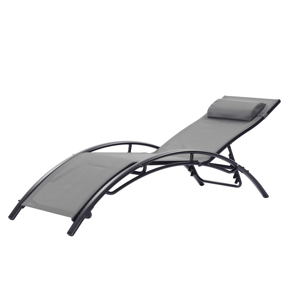 2 PCS Set Chaise Lounge Outdoor Lounge chair