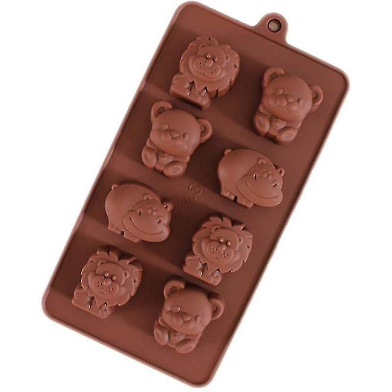 Silicone Baking Molds Set Of 2 Animal Figures Non-stick Non-toxic For Chocolate， Candy， Cake， Pudding， Jelly And Waffle