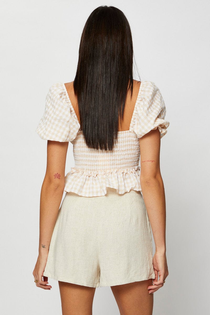 Beige Shorts