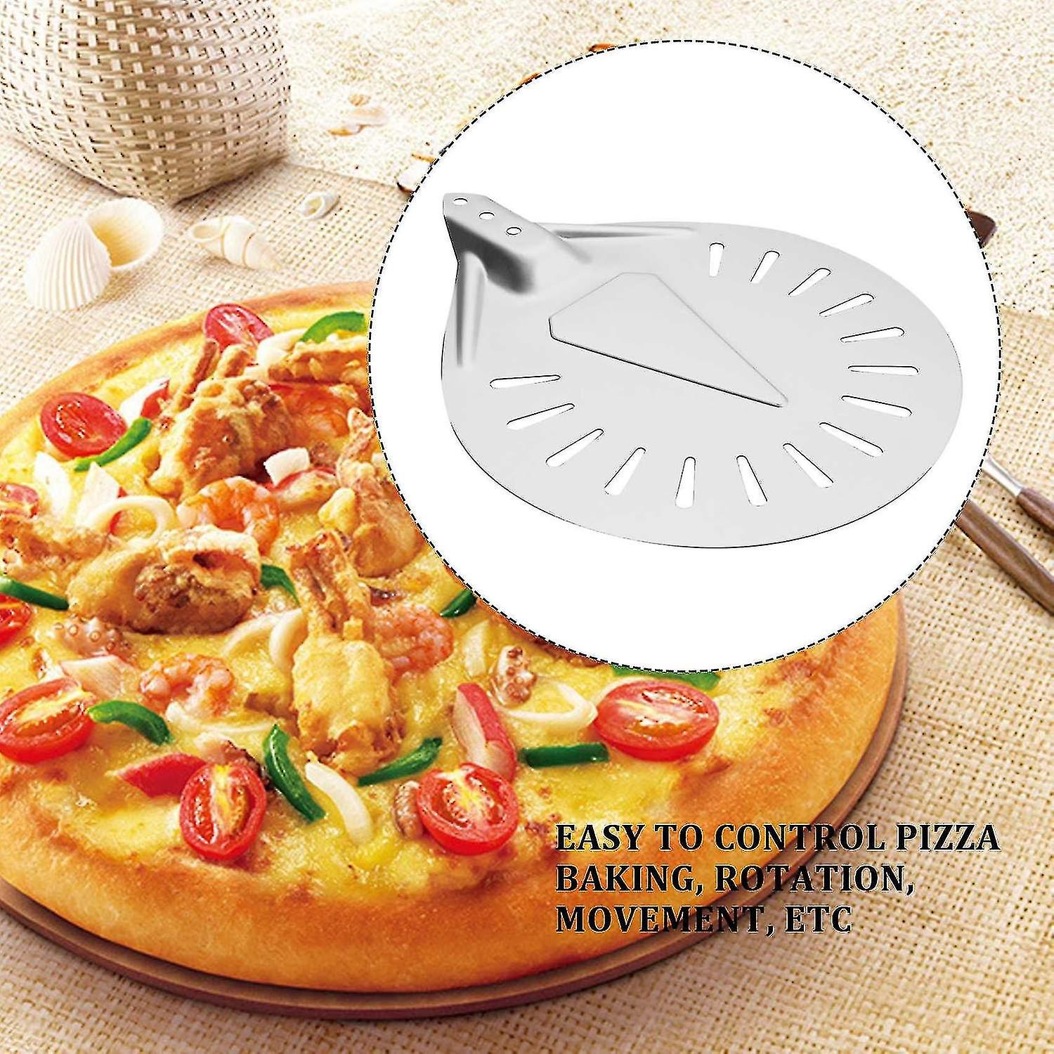 Long Handle 9 Inch Perforated Removable Pizza Turning Pizza Shovel Aluminum Pizza Paddle