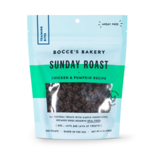 Bocce's Bakery Training Bites Sunday Roast Dog Treats， 6 oz