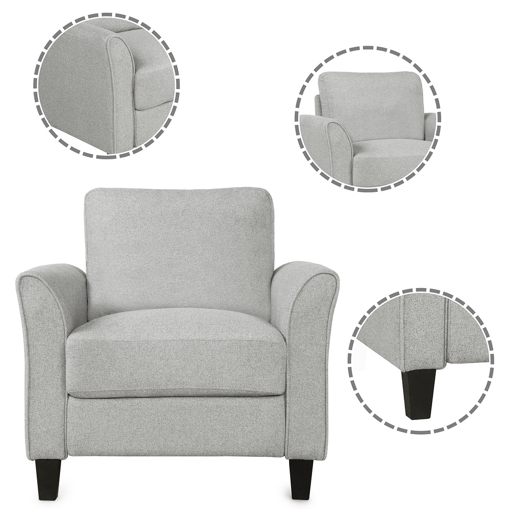 Fabric Living Room Sofa Set with Chair and 3 Seat Sofa