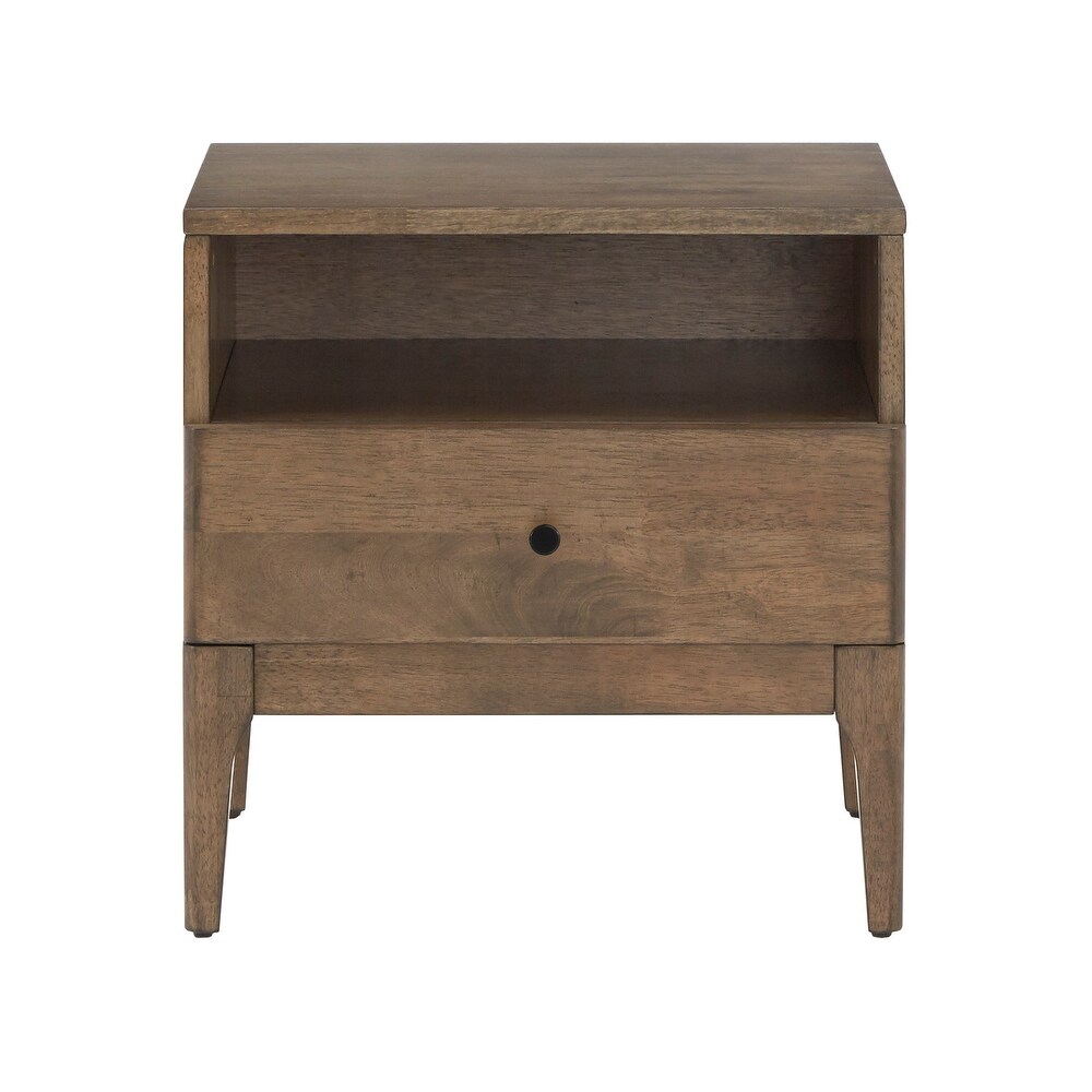 Ozan Walnut Finish 1 drawer Nightstand by iNSPIRE Q Modern