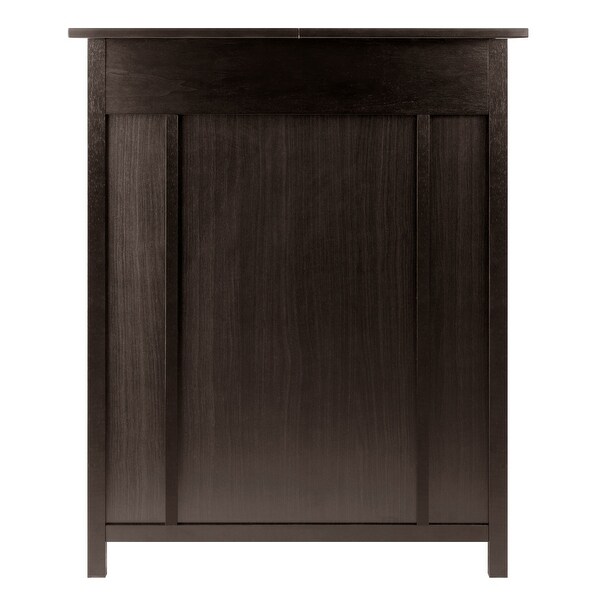 Yukon Wine Cabinet， Expandable Top， Espresso - 29.92 x 17.32 x 37.01 inches