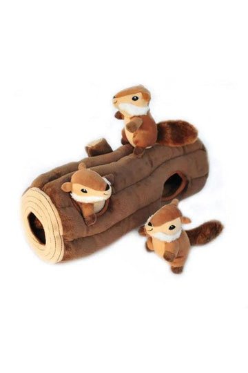 Zippy Paws Burrow Log with Chipmunks Dog Toy in Austin， texas