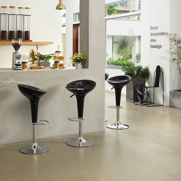 Set of 2 Swivel Adjustable Height Bar Stools