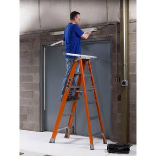 Louisville Ladder 8 ft. Fiberglass Step Ladder (12 ft. Reach) with 300 lbs. Load Capacity Type IA Duty Rating L-3017-08