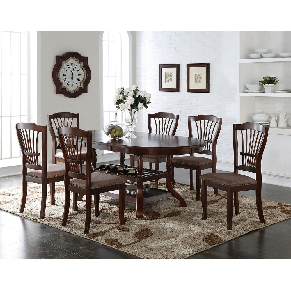 New Classic Furniture Viktor Espresso 7 Piece Dining Set