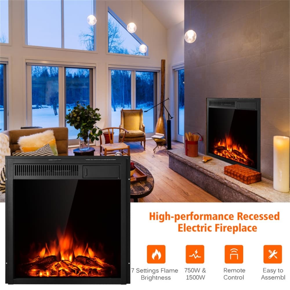 Modern Insert Freestanding 22.5 Inch Electric Fireplace