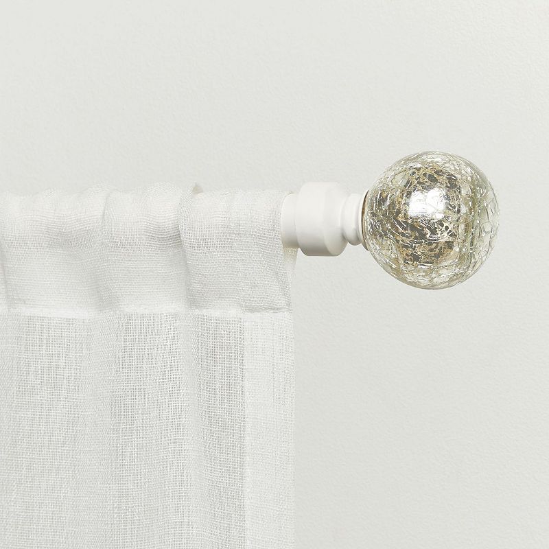 Exclusive Home Aged Sphere 1-in. Adjustable Curtain Rod Set