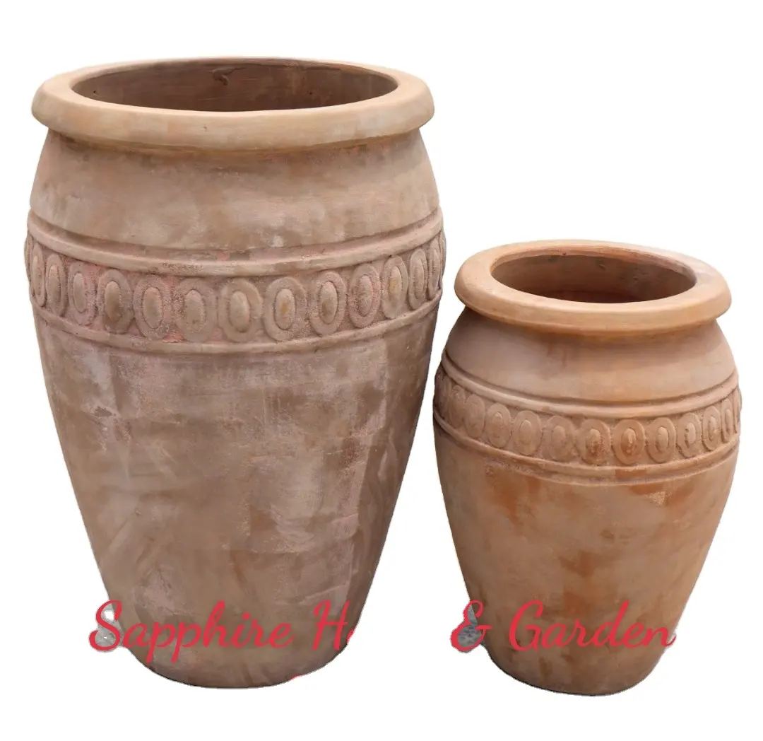 Antique Terracotta pots cheap pottery outdoor garden pots and planter antique terra flower pots for plants and garden center