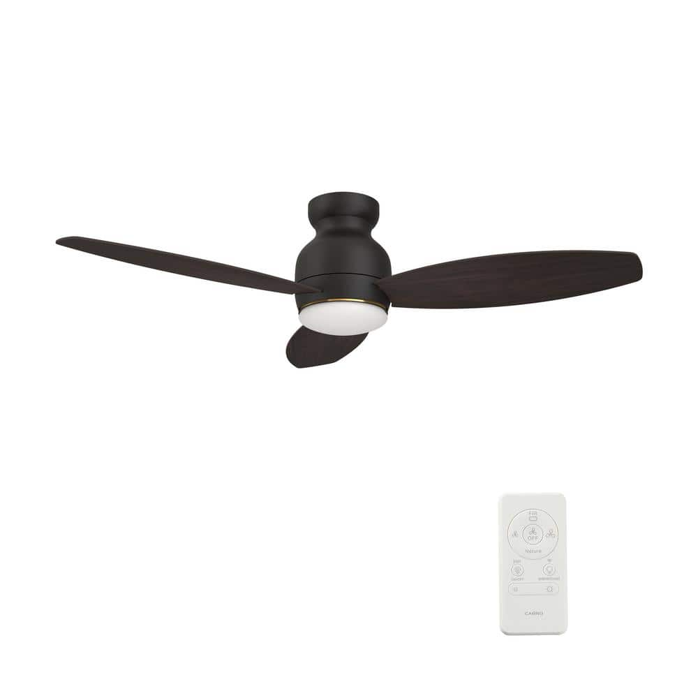 CARRO Trendsetter 48 in Dimmable LED IndoorOutdoor Black Smart Ceiling Fan with Light and Remote Works wAlexaGoogle Home