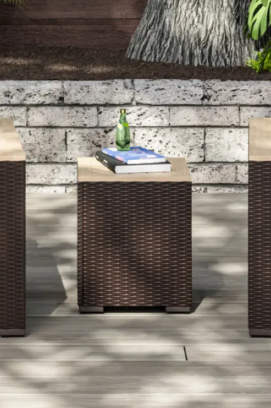 Palm Springs Brown Outdoor Side Table