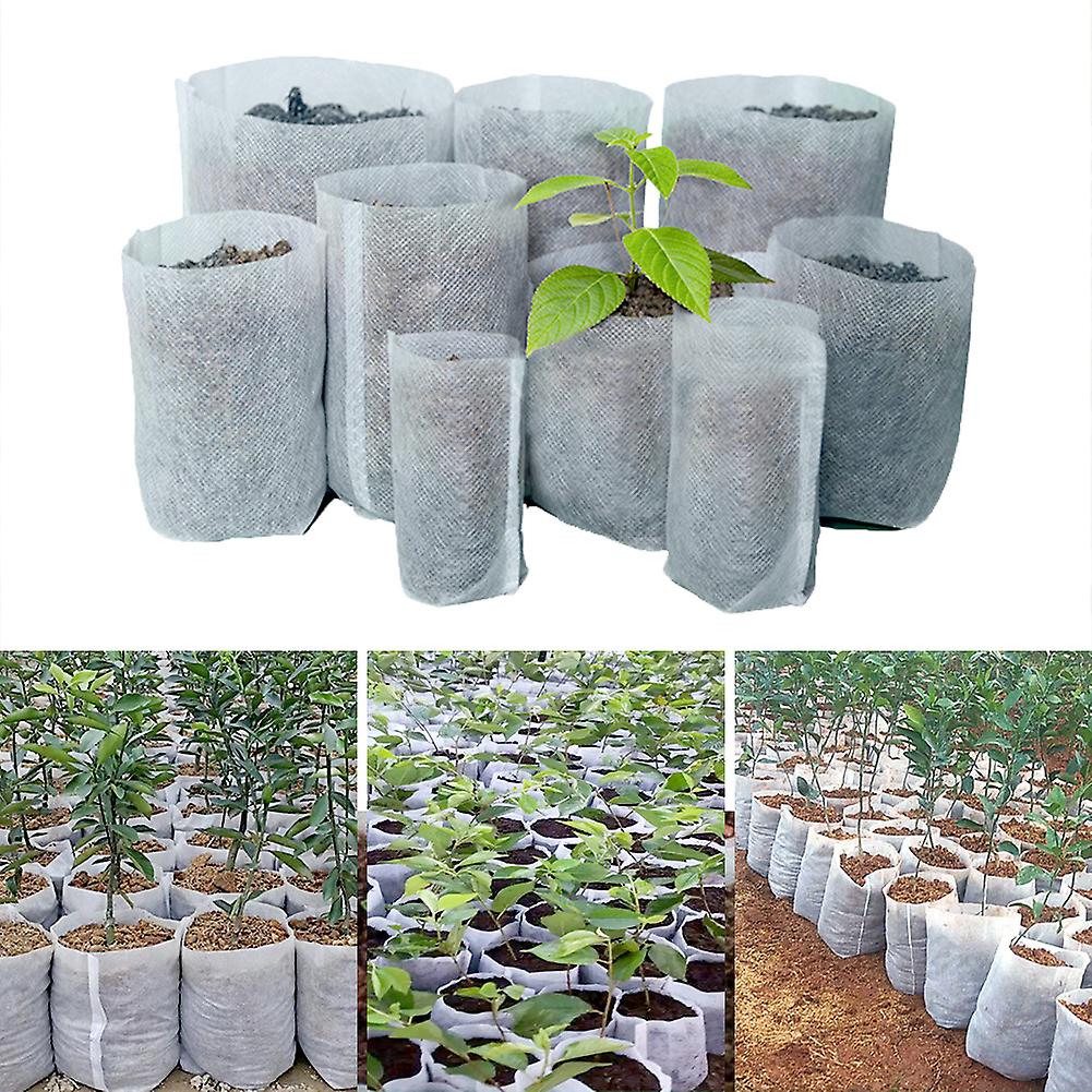 100pcs Different Sizes Biodegradable Non woven Seedling Pots Eco friendly Planting Bags Nursery Bag Plant Grow Bags For Garden