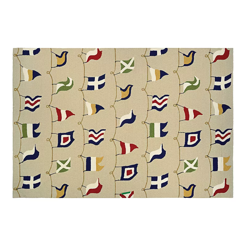 Couristan Outdoor Escape Nautical Flags Indoor Outdoor Area Rug