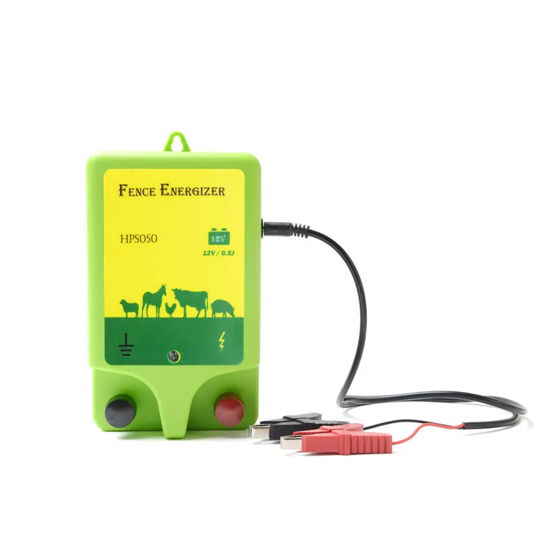 Waterproof battery powered electric fence plastic uv resistance livestock energizer