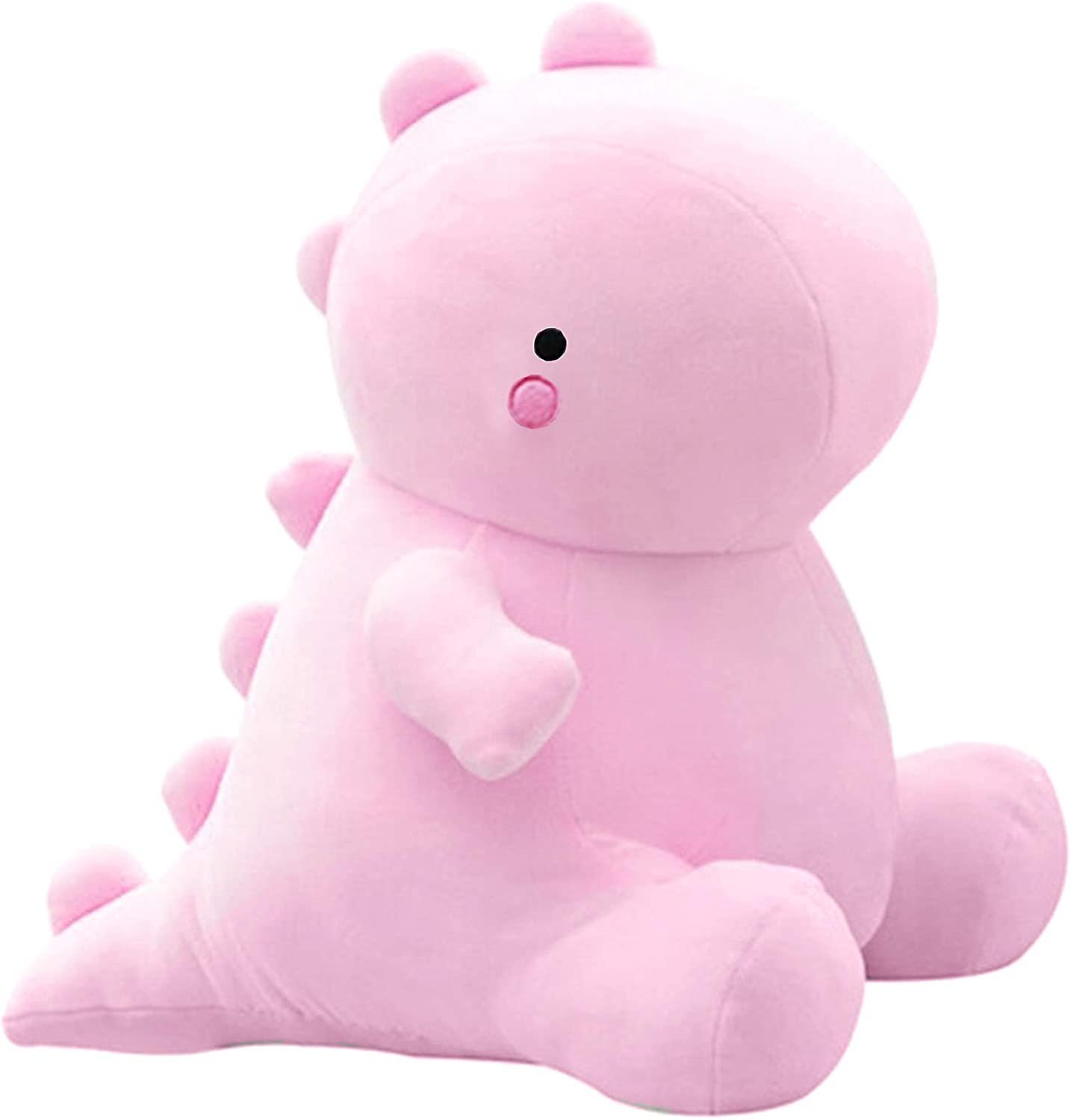 Cute Dinosaur Plush Toys， Fat Dinosaur Stuffed Animals Toys Dolls， Soft Plush Stuffed Animal Dino Plushie， Birthday Gifts For Kids Girls Boys Pink 20